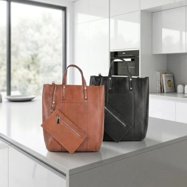 Lederen Handtas Lemosse met Etui