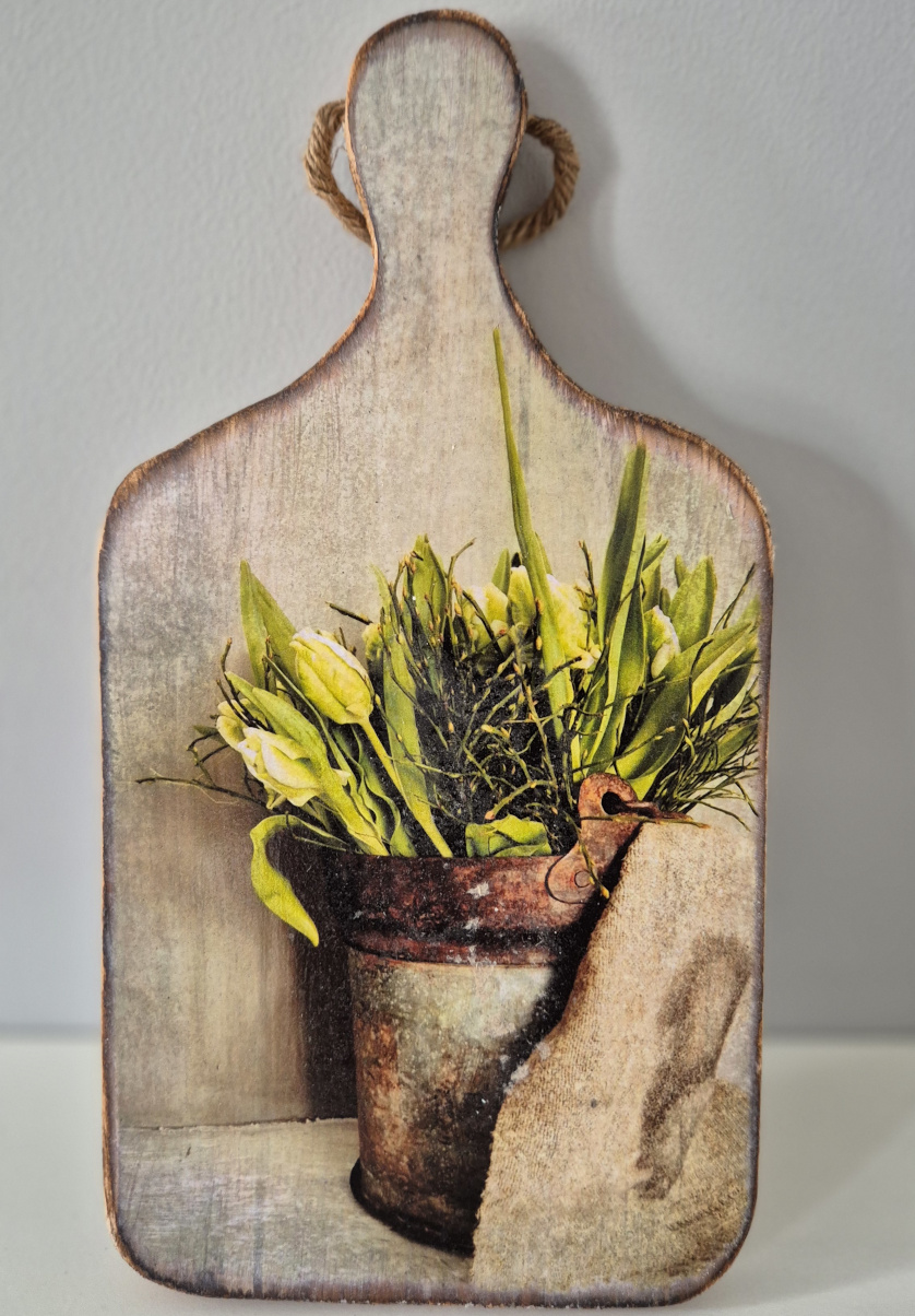 Decoratieve broodplankjes schilderijtjes set - Afbeelding 3