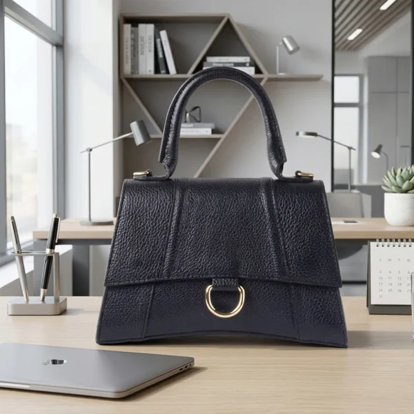 Klassieke Lederen Handtas Sossano – Echt Leer zwart